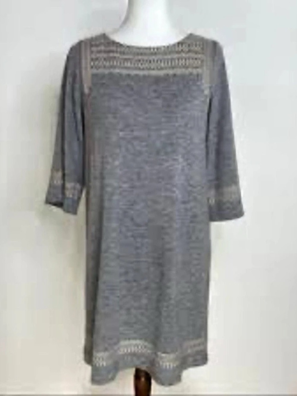 Anthropologie Anstice Sweater Dress Gray Mini Size S